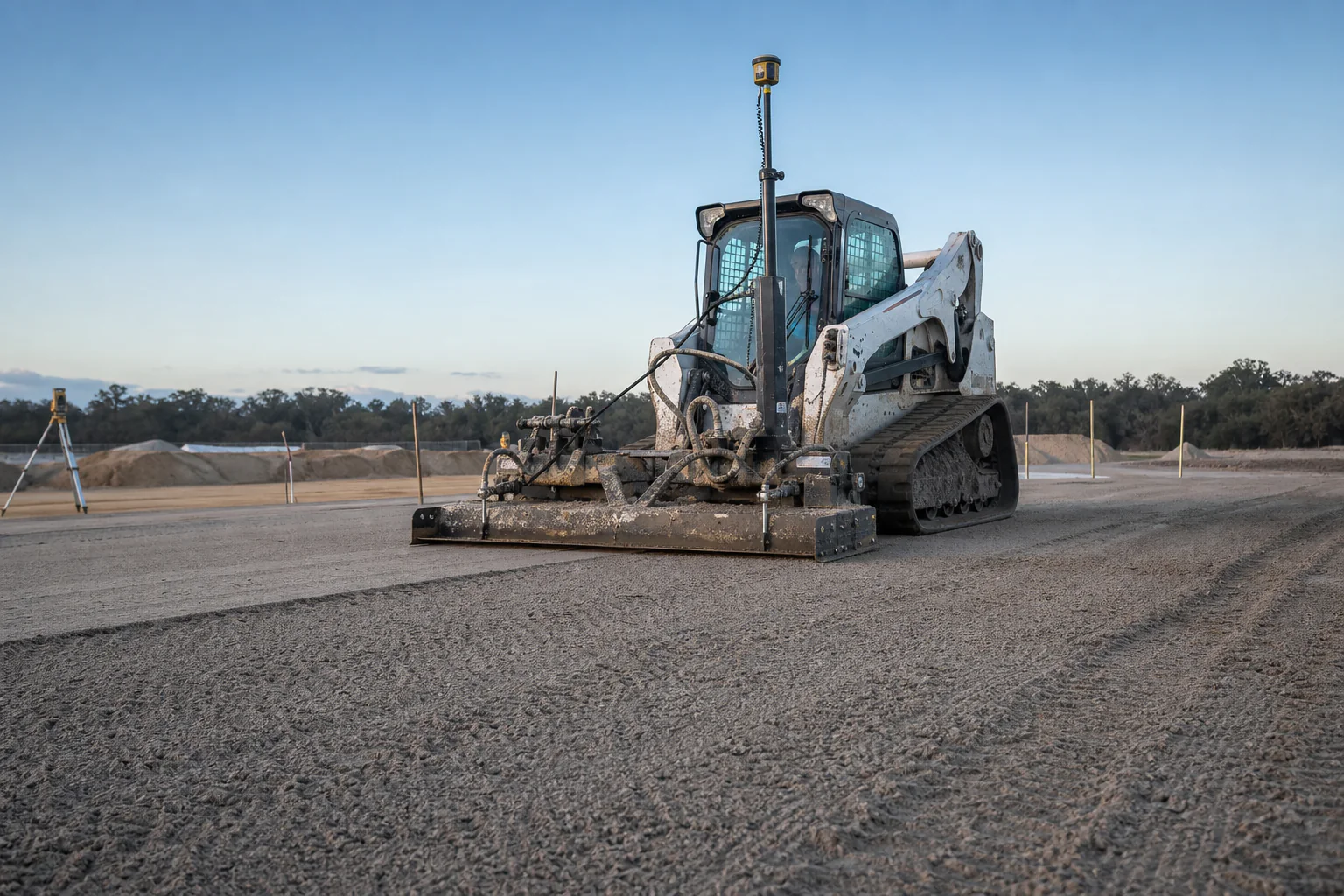 Guided grading work underway on a Perth site
